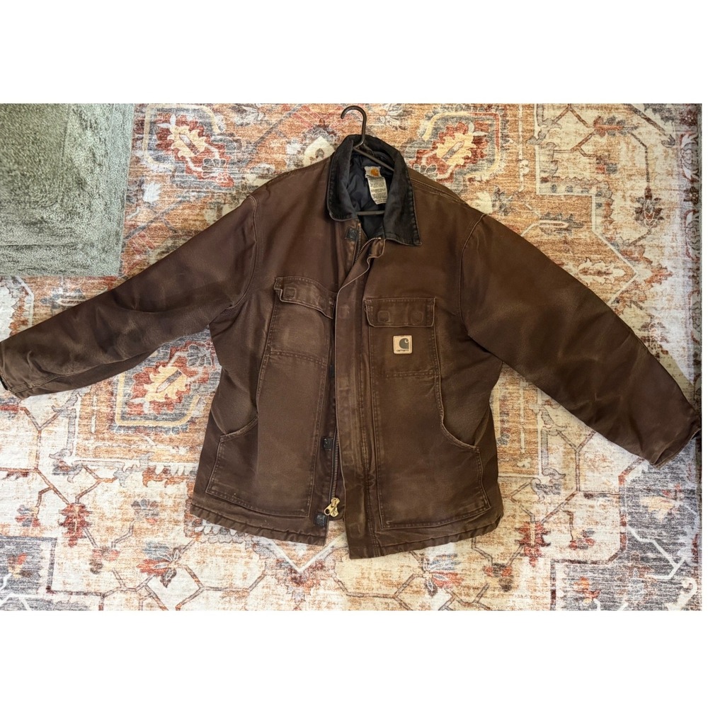 Carhartt C26 DKB Arctic Traditional Coat Dark Brown Quilt Lined Mens XL Regular